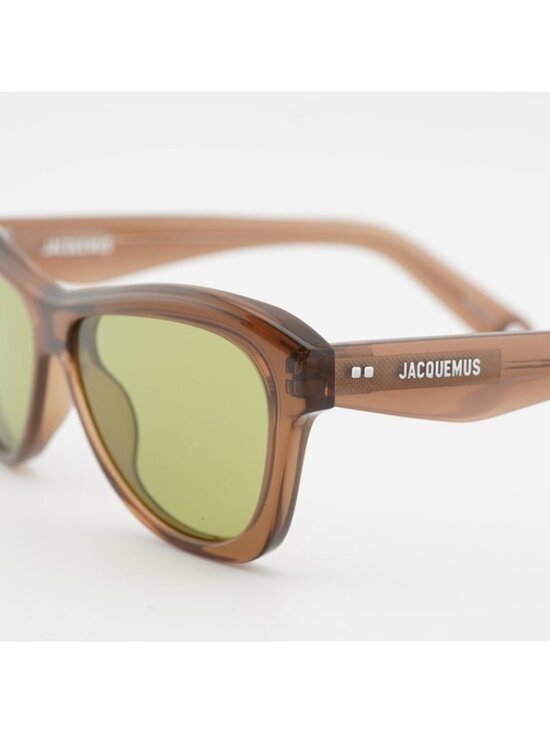 Jacquemus PALMIER JAC/59 C2 Sunglasses Brown Cat Eye Frame, Green Lenses main image 5